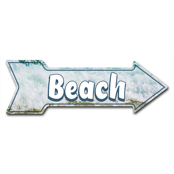 Beach 2 Arrow Decal Funny Home Decor 24in Wide